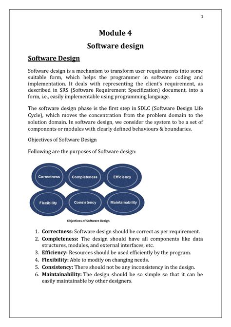 SASE module 4 - Module 4 Software design Software Design Software ...