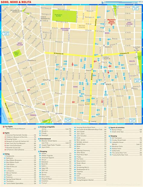 Printable Map Of Soho New York