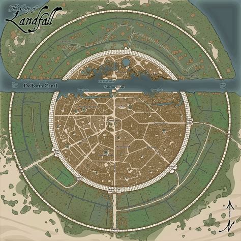 Fantasy City Map of Landfall