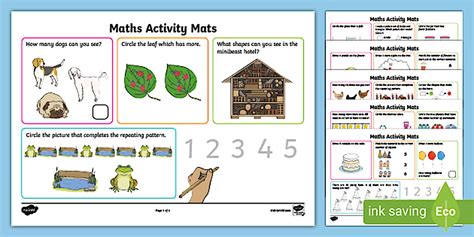 👉 EYFS Maths Activities- Reception Activity Mats (EYFS 2021)