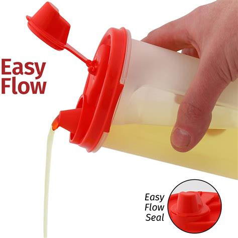 SignoraWare Easy Pour Oil and Vinegar Bottle Set - 4 Pack Olive Oil ...