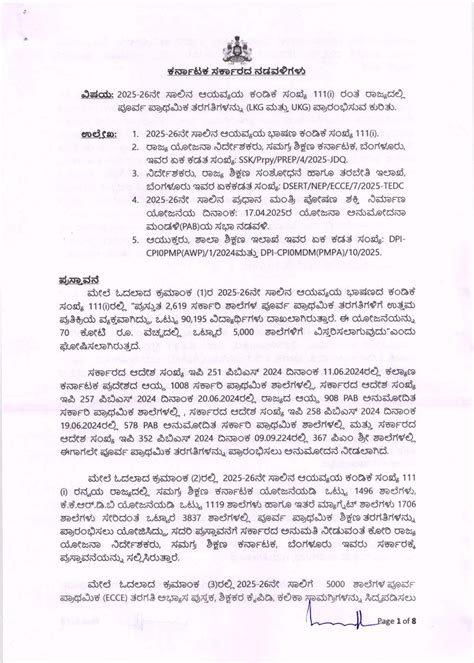 Regarding the commencement of pre-primary classes | KSPSTA