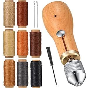 12 Pieces Sewing Awl Kit Portable Leather Sewing Awl Kit Including ...