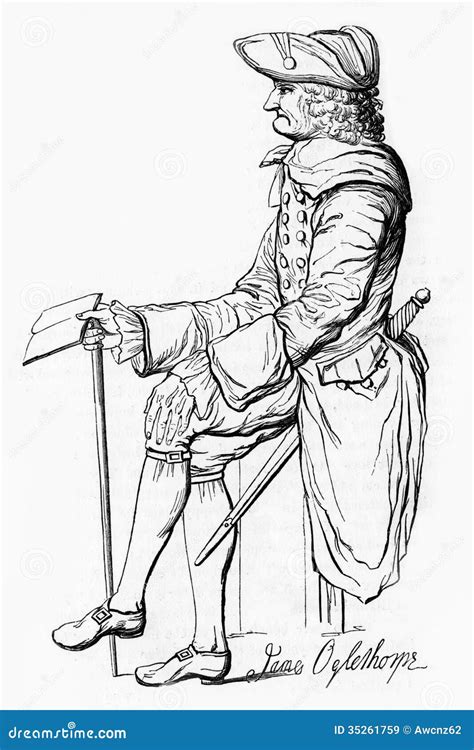 James Edward Oglethorpe imagen de archivo editorial. Ilustración de ...