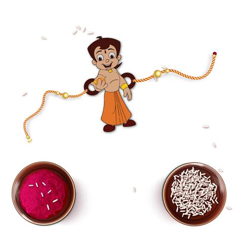 Chota Bheem Wooden Rakhi – Bhai Please India