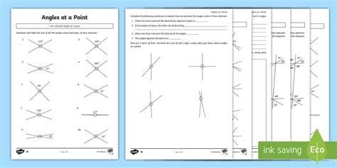 Differentiated Y5 Angles Worksheet