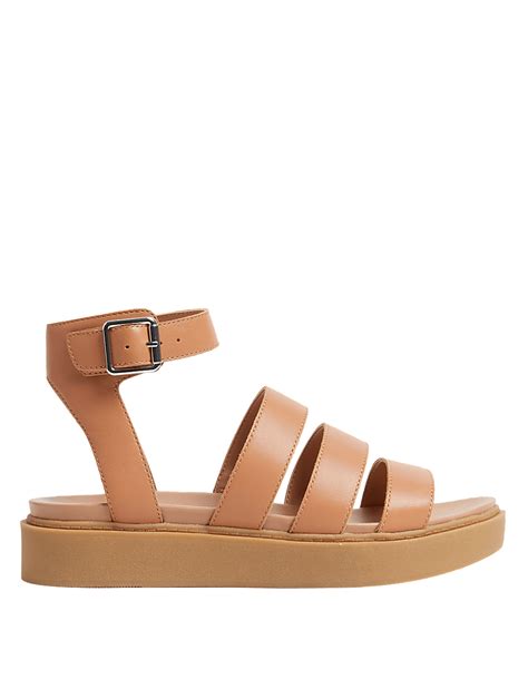 Buy Leather Ankle Strap Flat Sandals at Marks & Spencer