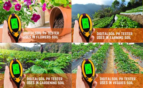 Real Instruments 4 in 1 Soil Ph Tester Moisture Meter Digital Soil ...