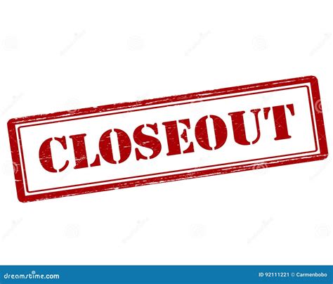 Closeout Meaning