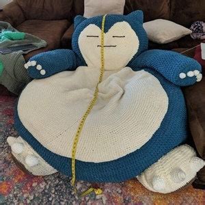 Buy KNITTED SNORLAX BEANBAG Plush Bed Bean Bag Giant Online in India - Etsy