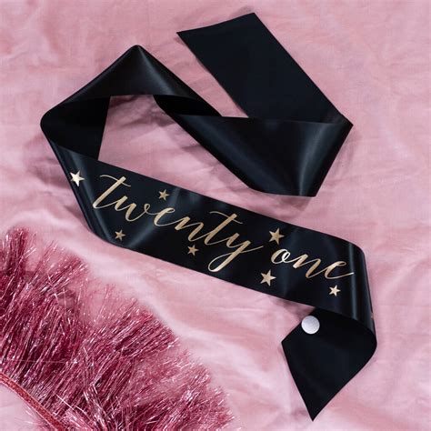 'Twenty One' Birthday Ribbon Sash Other Ages Available By Oh Squirrel
