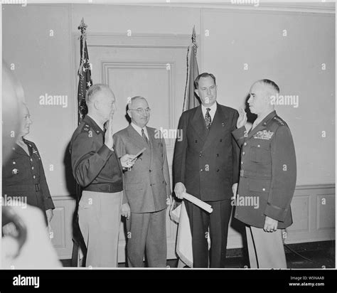 Gen. Omar Bradley (right) is taking the oath of office as Chief of ...