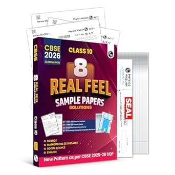 PW CBSE Class 10 - Real Feel Sample Papers 2026 with Set of 8 CBSE Like ...
