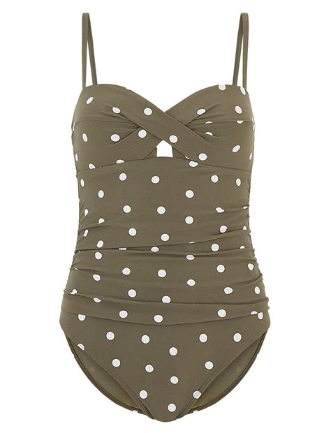 Buy Tummy Control Wrap Front Bandeau Swimsuit at Marks & Spencer