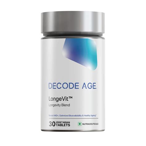 Decode Age LongeVit Supplement, contains NMN, hyaluronic acid, CoQ10 ...