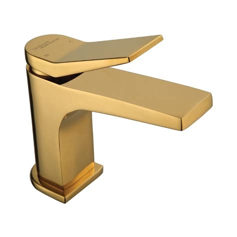 Hindware Table Mounted Regular Basin Mixer Edge F410011PGD - Gold on ...