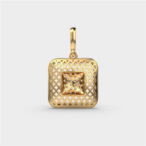 Buy Cube Square Filgree Diamond Pendant Without Chain At Jewelbox
