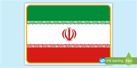 Iran Flag Poster – Display Posters – Twinkl Resources