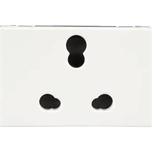 Legrand 573467(S) - 6/16A 3 Pin 3Module Indian Arteor Shuttered Socket ...