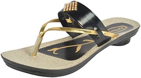 Buy Pu Stay Women's Black PU Fashion Sandals - 8 UK at Amazon.in