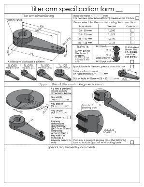Tiller Arm Specification Form - Blank Fillable Template | Fill Out ...