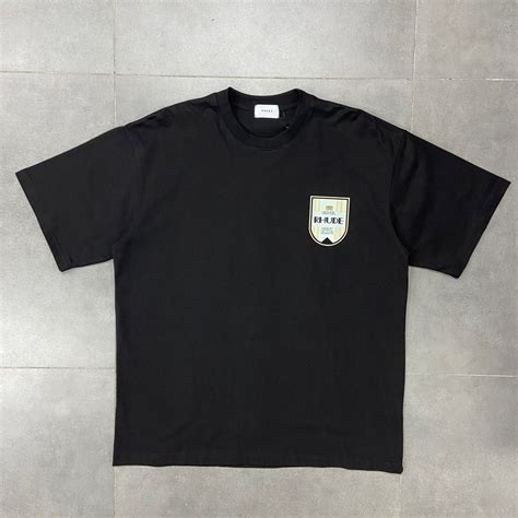 Rhude Hotel Mont Blanc - Black, Men's Fashion, Tops & Sets, Tshirts ...