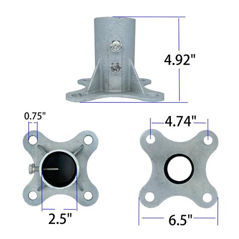 Snapklik.com : Chain Link Fence Post 2 1/2" Floor Flange, Pipe Flange ...