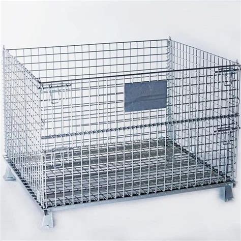 Wiremesh Cage and Container Pallet - Foldable Cage Container ...