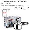 Buy Vinod Splendid Plus Stainless Steel Outer Lid Pressure Cooker – 2.5 ...