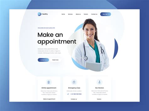 BeHealthy 👩‍🔬💉 | Medical website design, Web design, Web layout design