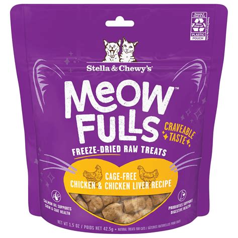Meowfulls Freeze-Dried Raw Cat Treats | Stella & Chewy's