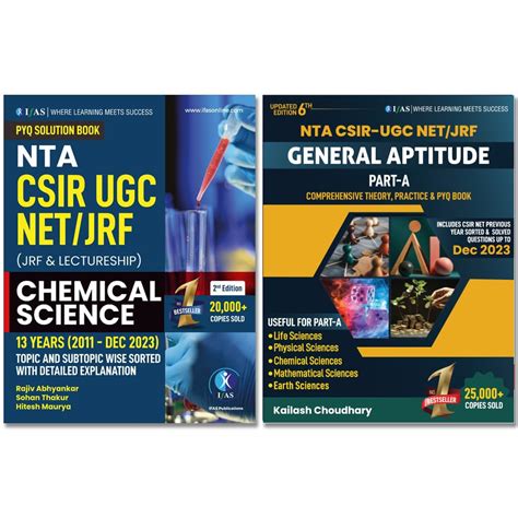 Buy CSIR NET Chemical Science Chemistry and General Aptitude Combo PYQ ...