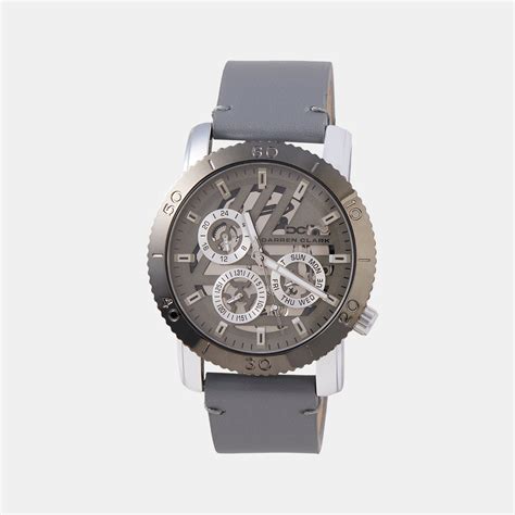 Darren Clark Men Grey Leather Watch 1011I-L0115 – Just In Time