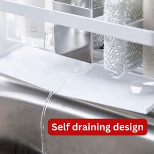 ARHAT ORGANIZERS Sponge Holder With Partition | Kitchen Sink Caddy With ...