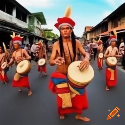 Group of people playing traditional filipino musical instruments with ...