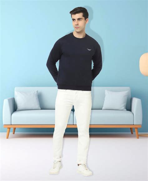 Buy Men Full Sleeve Printed Navy Sweatshirt: TT Bazaar – T T Bazaar