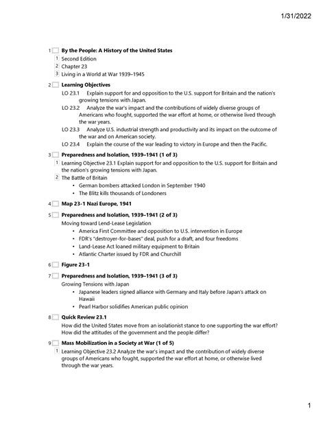 CH 23 - Outline - APUSH notes - By the People: A History of the United ...