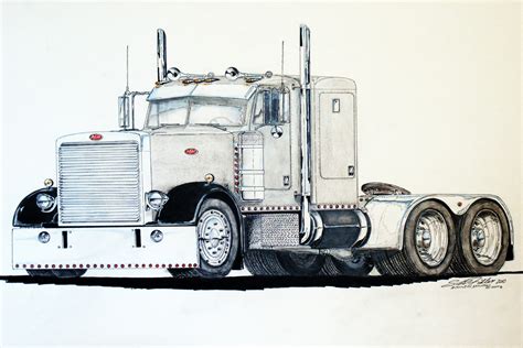 Semi Truck Drawings
