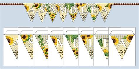 Carteles para asamblea: Banderines - Girasoles