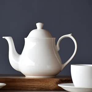 Spaces Inside Clay Craft White Ceramic Tea Pot Kettle – 650 ml ...