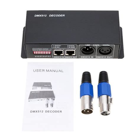 DC12-24V DMX 512 Декодер Светодиодный контроллер,Универсальный ...