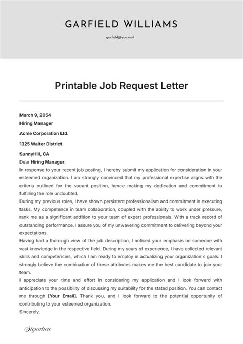 Free Request Letter to HR for Hiring New Employee Template to Edit Online