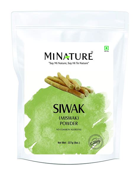 Miswak (Siwak) Powder by mi Nature | salvarado persica| 227g(8 oz) (0.5 ...