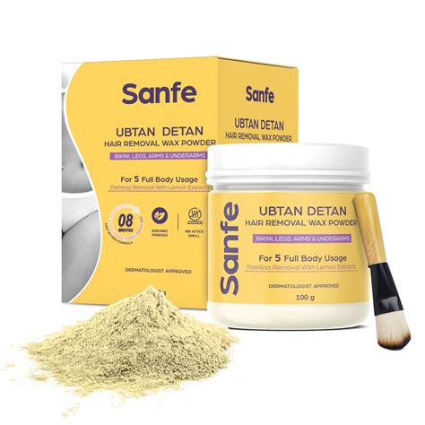 Sanfe Ubtan Detan Hair Removal Wax Powder | 8 Minute Painless | Organic ...