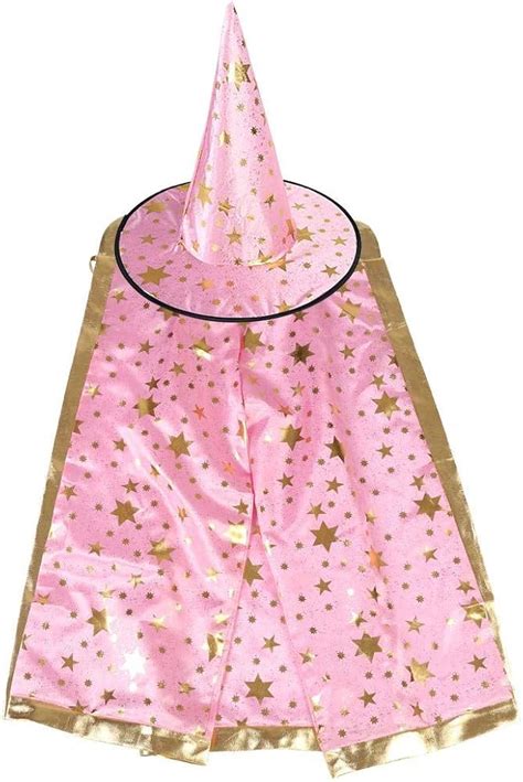 Buy OKBY Cloak Hat Set - Kids Witch Wizard Cloak Hat Set Shinng Stars ...