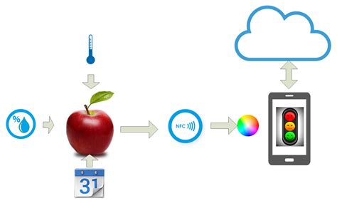 Color Measurement and Analysis of Fruit with a Battery-Less NFC Sensor