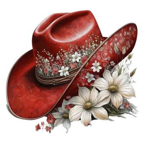 Women's Red Cowboy Hat, Digital Download, PNG - Etsy