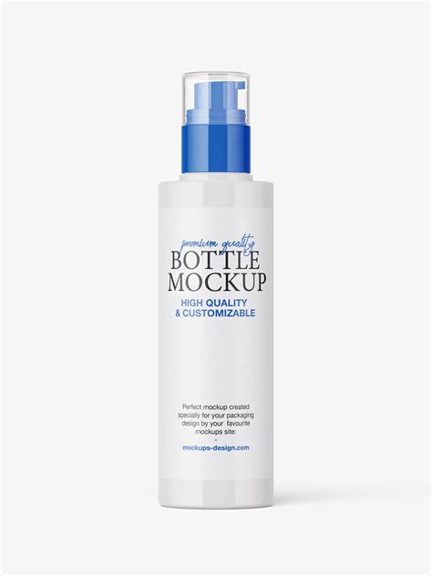 Glossy airless pump bottle mockup - Mockups Design