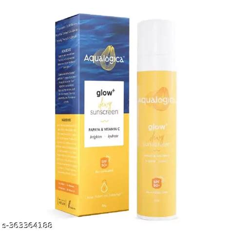 Aqualogica Glow+ Dewy Sunscreen with Papaya & Vitamin C - SPF 50 PA ...