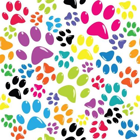 Dog Fabric, Dog Paw Fabric Multi Color, Cotton or Fleece 5708 | Dog ...